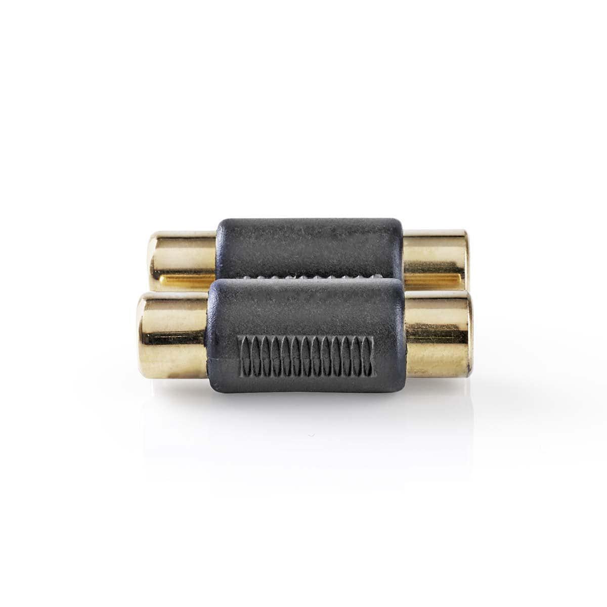 Adapter 2x Cinchbuchse - 2x Cinchbuchse vergoldet - MediaKabel