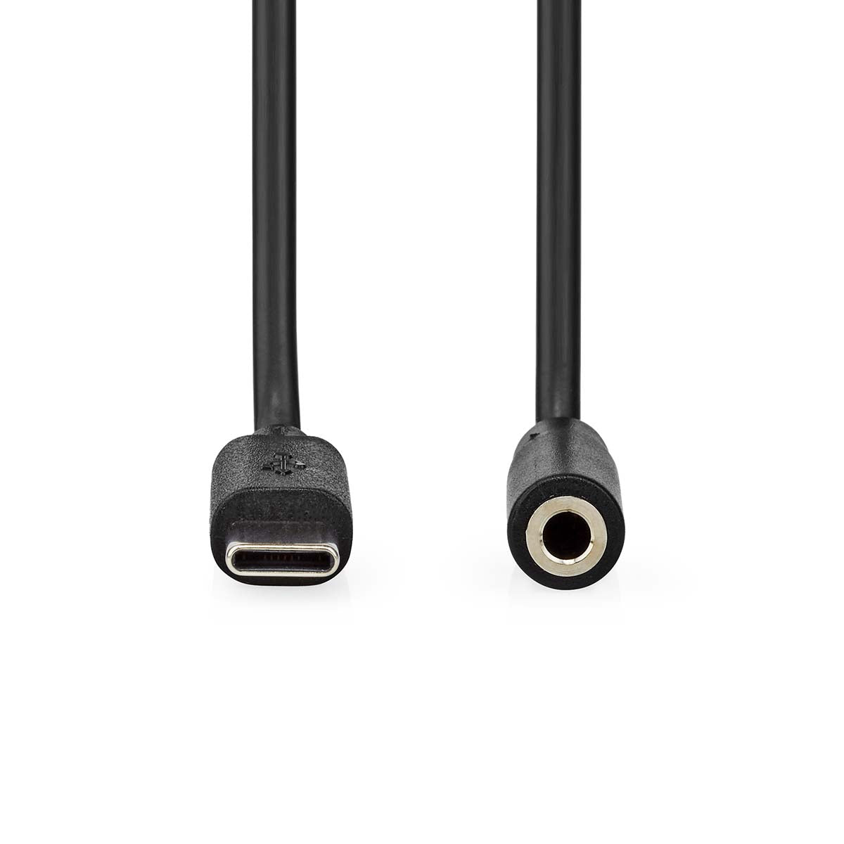 Adapterkabel USB-C - 3,5mm Stecker schwarz 1m - MediaKabel