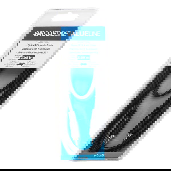 Cinchkabel digital S/PDIF schwarz 2m - MediaKabel