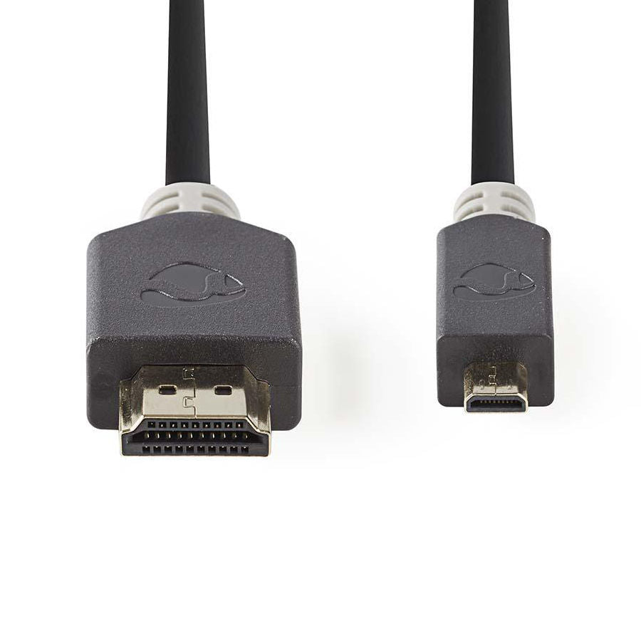 HDMI Kabel Stecker - Micro-Stecker 4K Schwarz 2m - MediaKabel