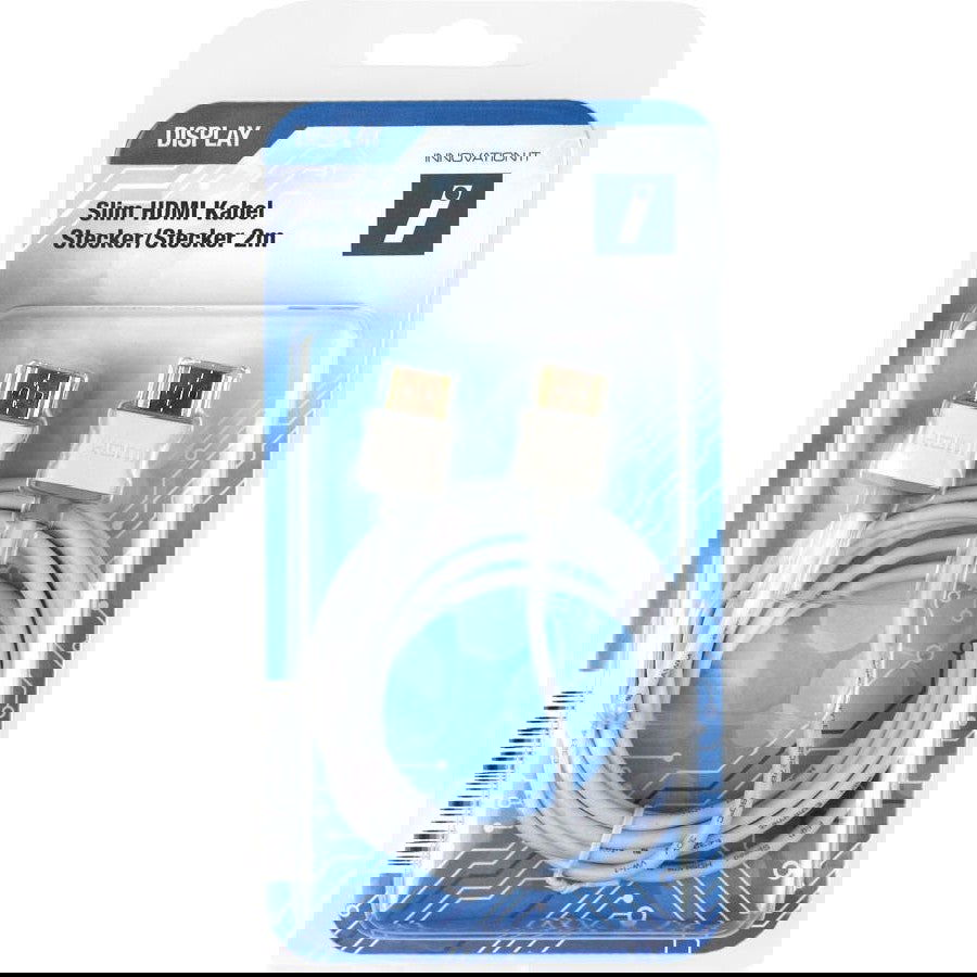 HDMI Kabel Stecker - Stecker weiß slim 2m - MediaKabel