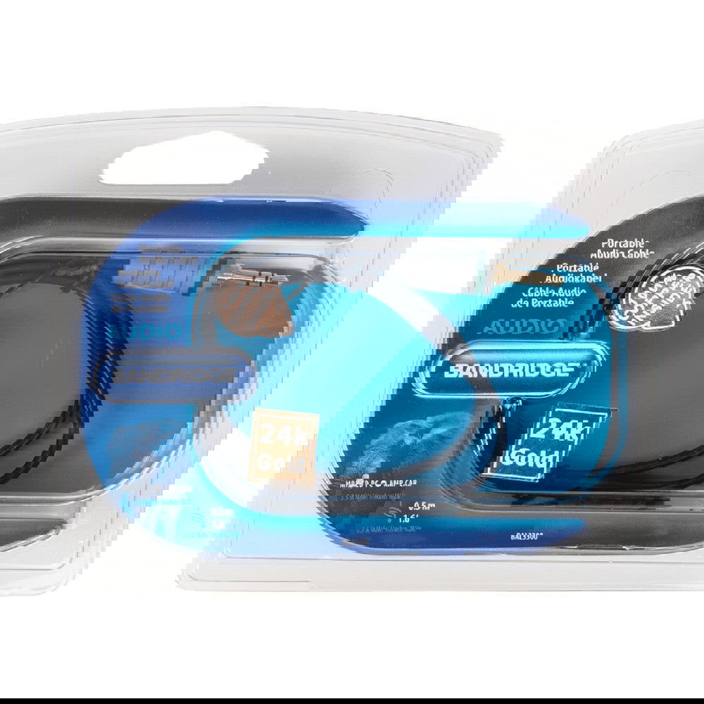 Klinkenkabel 3,5mm Stecker - Stecker 24K 0,5m - MediaKabel