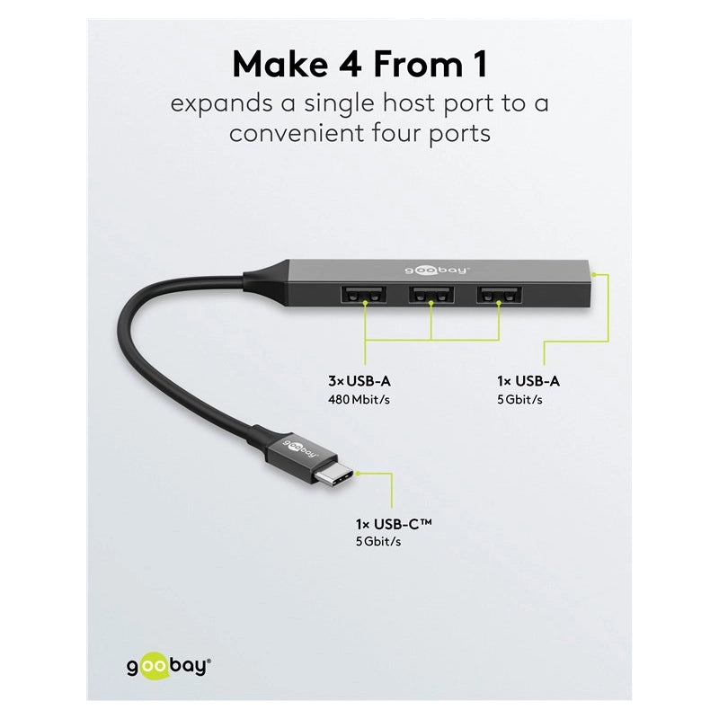 USB 3.2 Hub 4-Port USB-C auf USB A