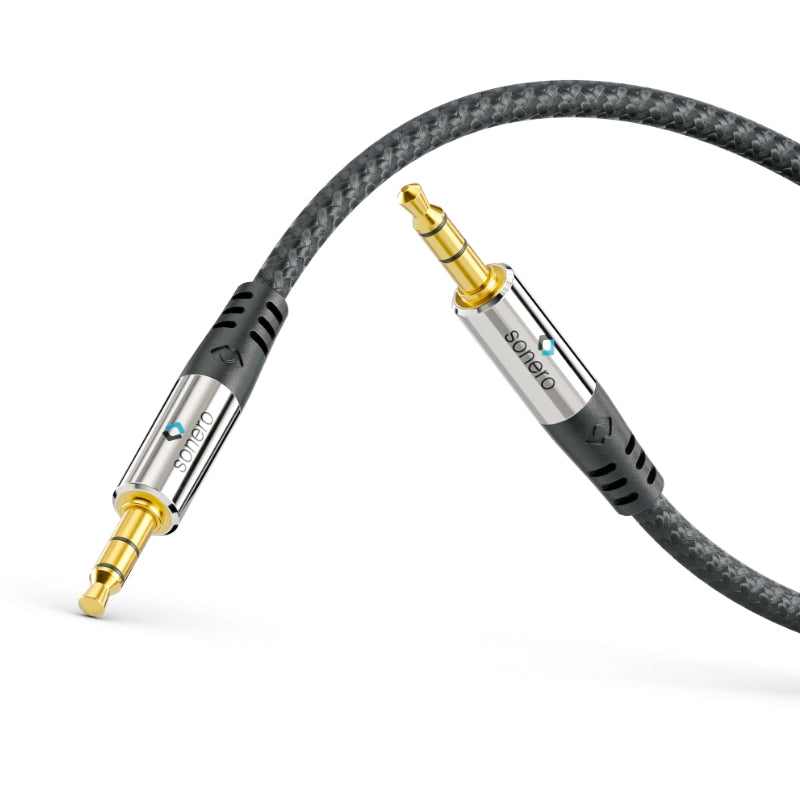 Klinkenkabel 3,5mm Stecker - Stecker geschirmt schwarz