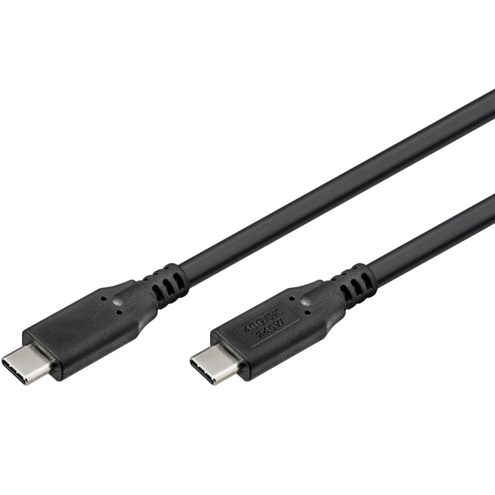 USB 4.0 Kabel 240W 40Gbps Stecker C - Stecker C schwarz