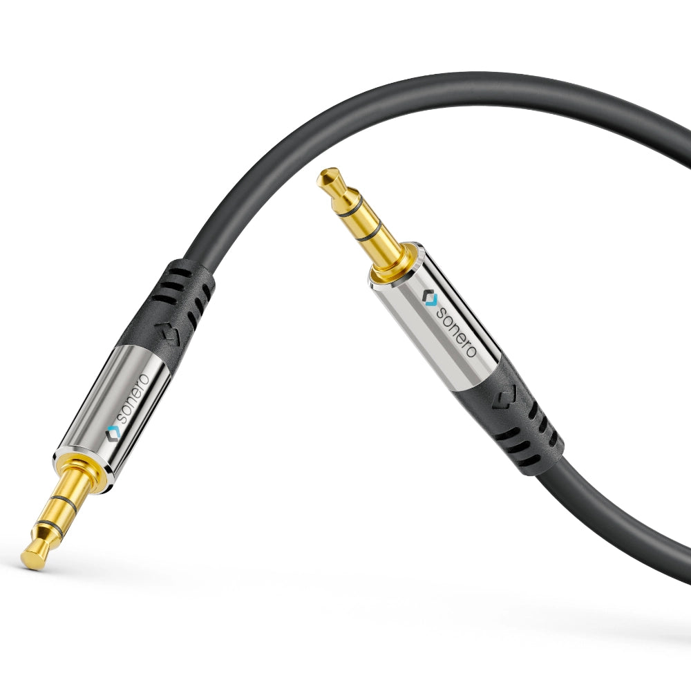 Klinkenkabel 3,5mm Stecker - Stecker geschirmt schwarz