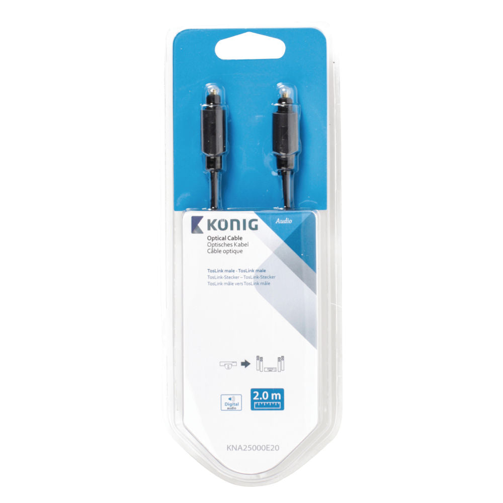 Toslink-Kabel | 4mm | Stecker | Stecker | 2m - MediaKabel