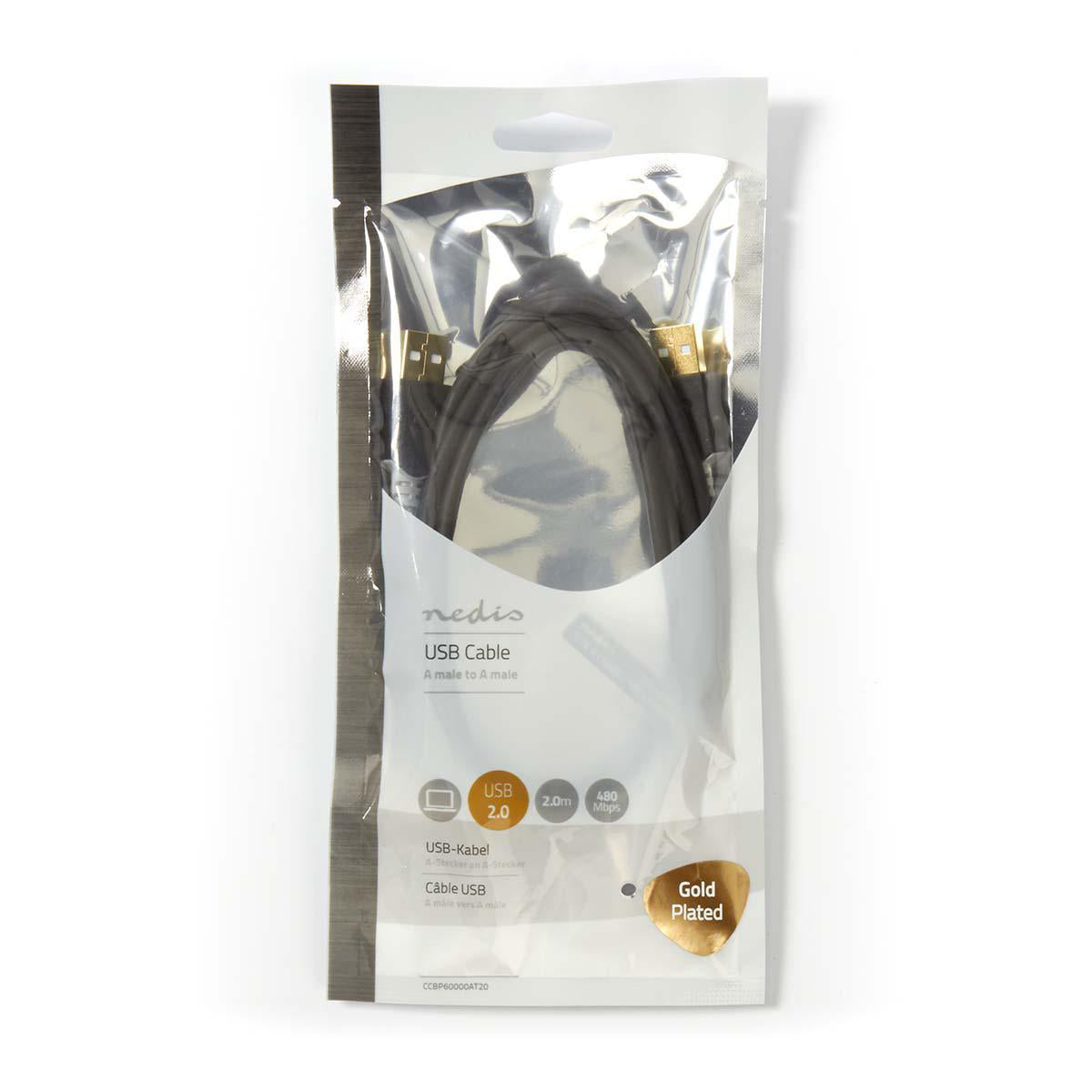 USB 2.0 Kabel Stecker A - Stecker A Premium 1m - MediaKabel