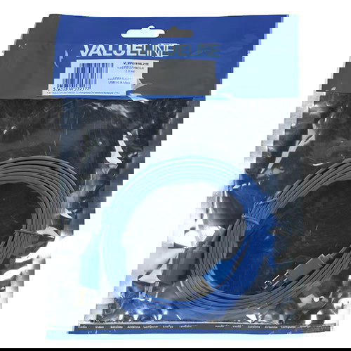 USB 3.2 Kabel Stecker A - Stecker B flach 2m - MediaKabel