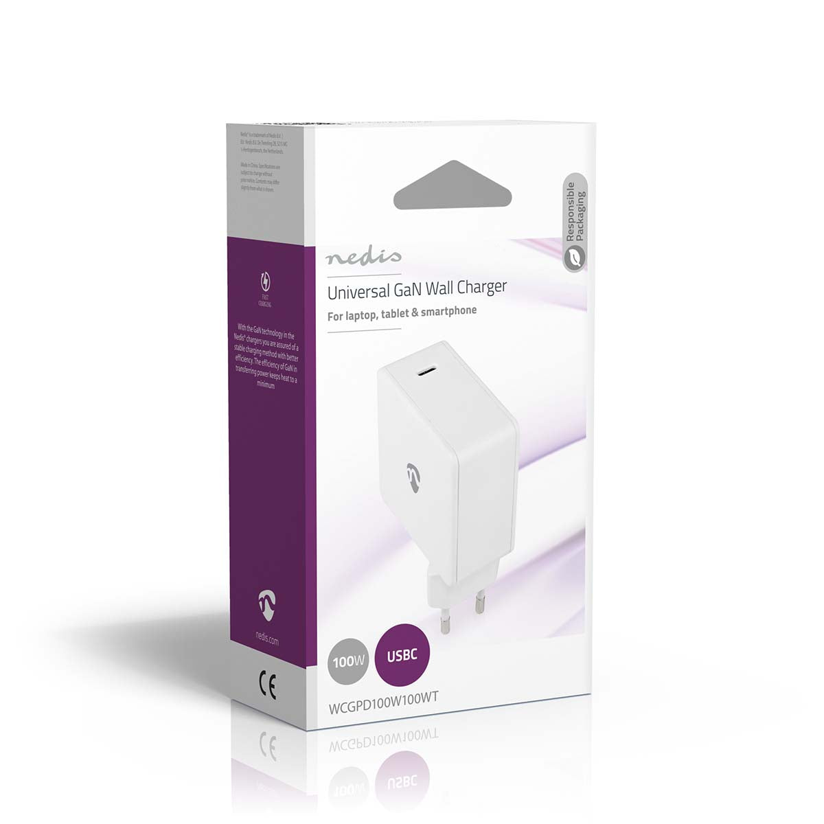 USB Ladegerät 100W USB-C GaN weiß - MediaKabel