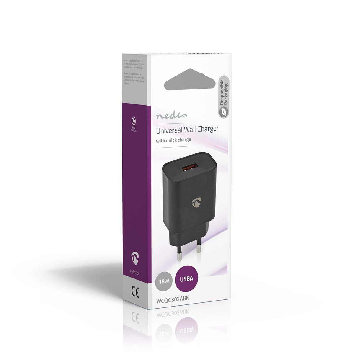 USB Ladegerät 18W USB-A schwarz - MediaKabel