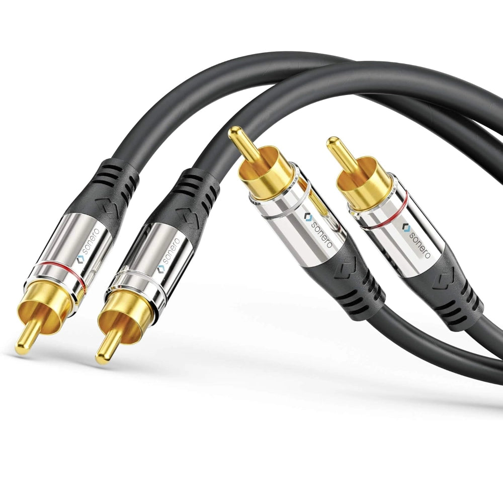 Cinchkabel 2x Stecker - 2x Stecker Premium schwarz