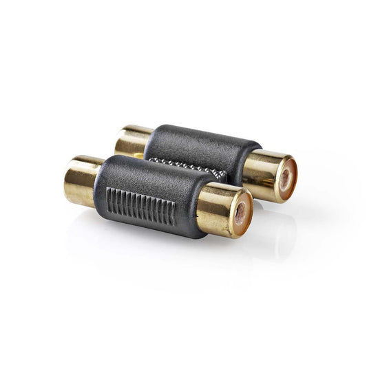 Adapter 2x Cinchbuchse - 2x Cinchbuchse vergoldet - MediaKabel