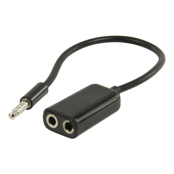 Adapter 3,5mm Klinkenstecker - 2x 3,5mm Klinkenbuchse - MediaKabel