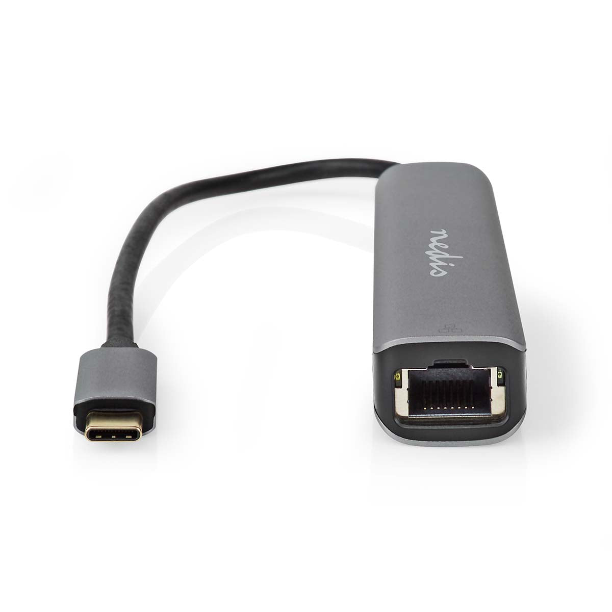 Adapter USB-C - Multiport (HDMI, RJ45, USB-A, USB-C) Grau - MediaKabel