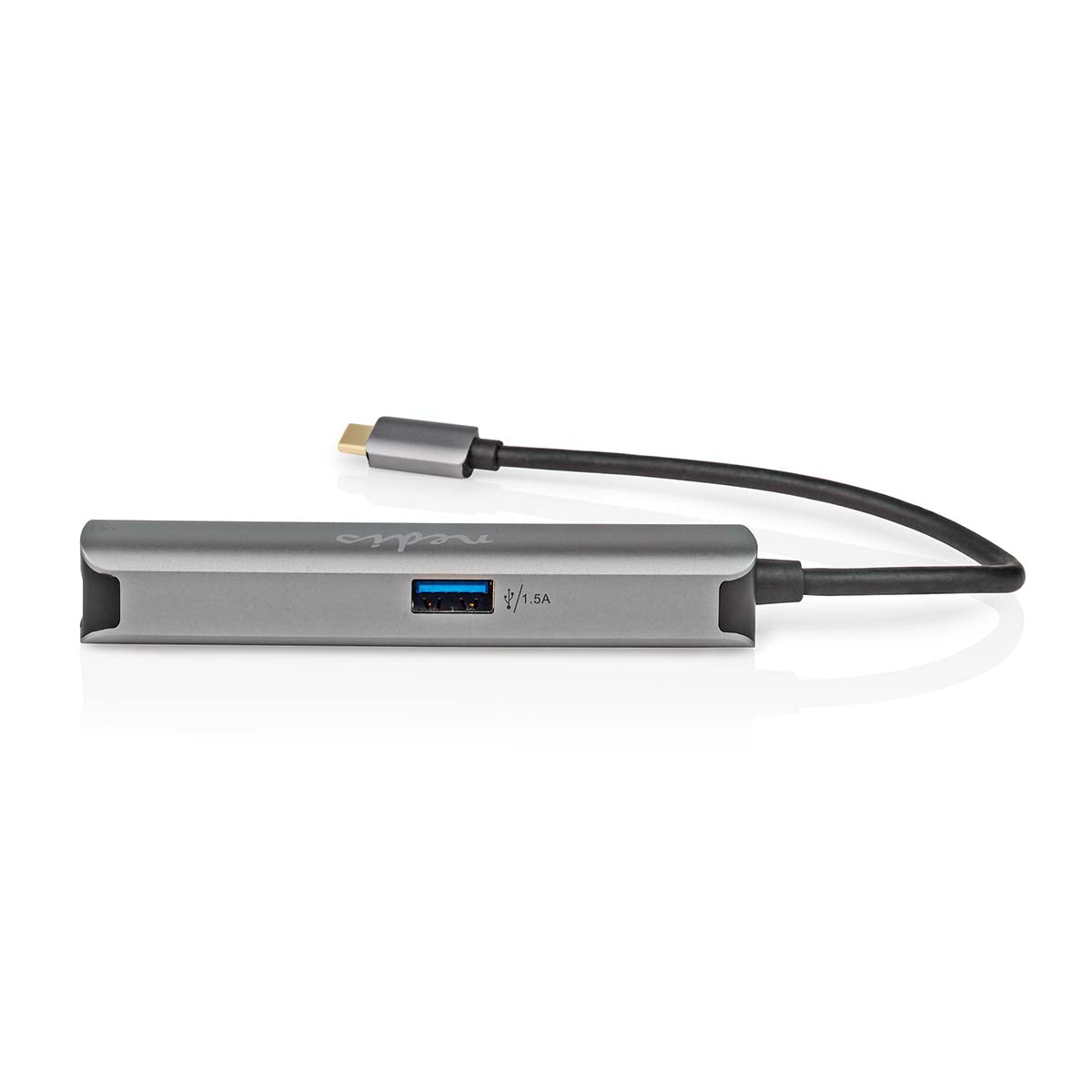 Adapter USB-C - Multiport (HDMI, RJ45, USB-A, USB-C) Grau - MediaKabel
