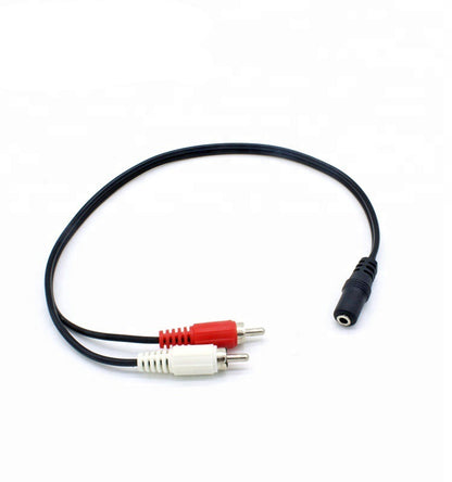 Adapterkabel 3,5mm Buchse - 2x Cinchstecker 0,3m - MediaKabel