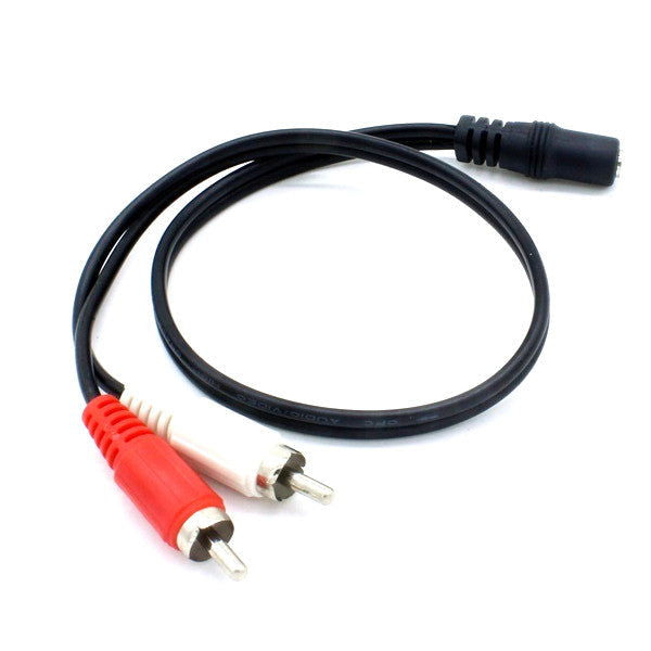 Adapterkabel 3,5mm Buchse - 2x Cinchstecker 0,3m - MediaKabel