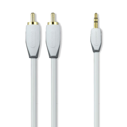 Adapterkabel | 3,5mm Stecker | 2x Cinchstecker | Premium | 3m - MediaKabel
