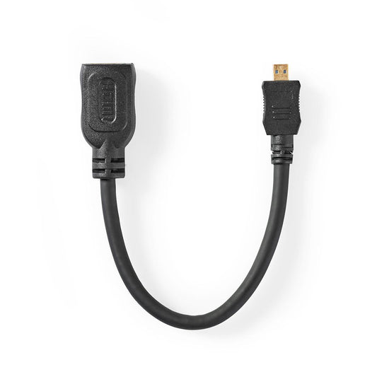 Adapterkabel HDMI-Micro-Stecker - HDMI-Buchse 4K 0,2m - MediaKabel