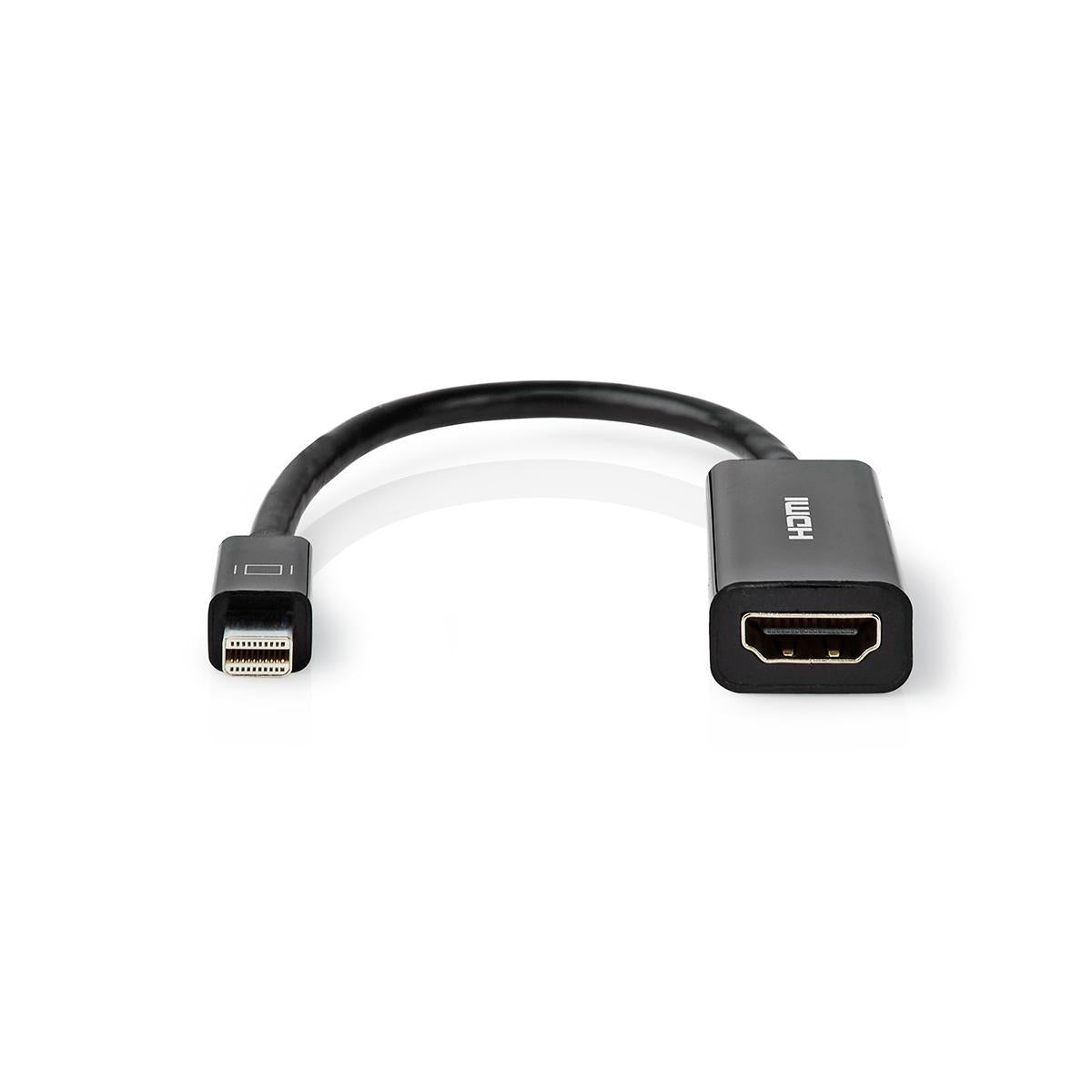 Adapterkabel Mini-DP-Stecker - HDMI-Buchse 4K 0,2m - MediaKabel