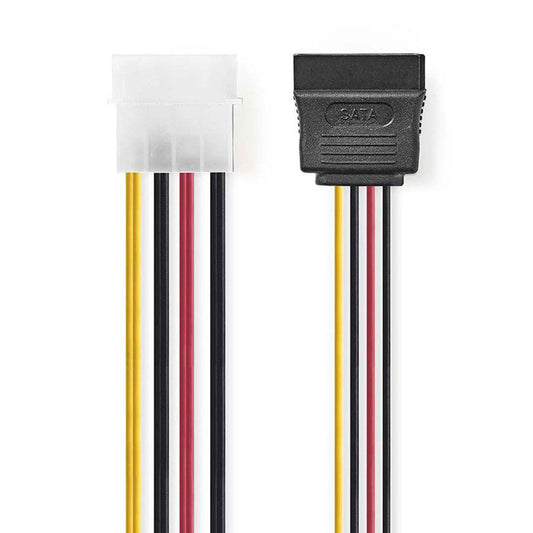Adapterkabel Molex-Stecker - 2x SATA-Buchse 15cm - MediaKabel