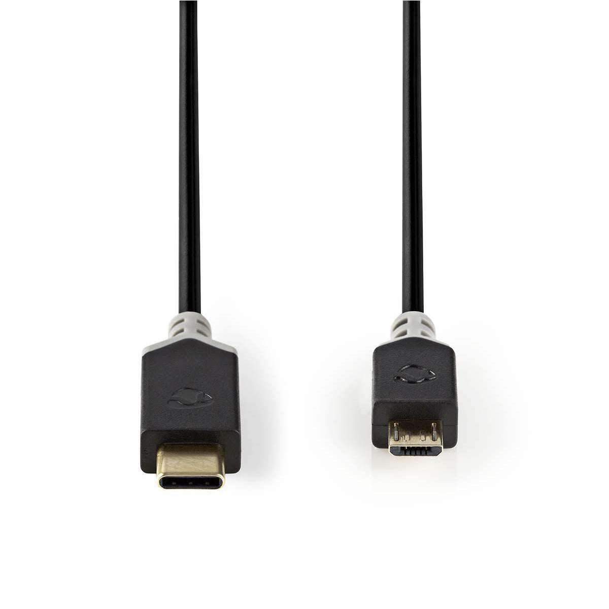 USB 2.0 Kabel Stecker C - Stecker Micro B 60W 1m