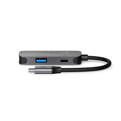 Adapter USB-C - Multiport (HDMI, USB-A, USB-C) Grau