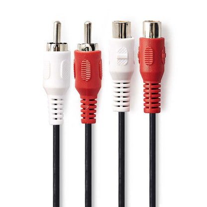 Cinchkabel 2x Stecker - 2x Buchse Verlängerung - MediaKabel