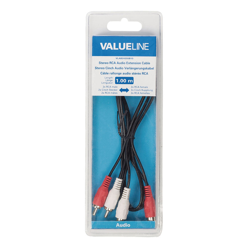 Cinchkabel 2x Stecker - 2x Buchse Verlängerung - MediaKabel
