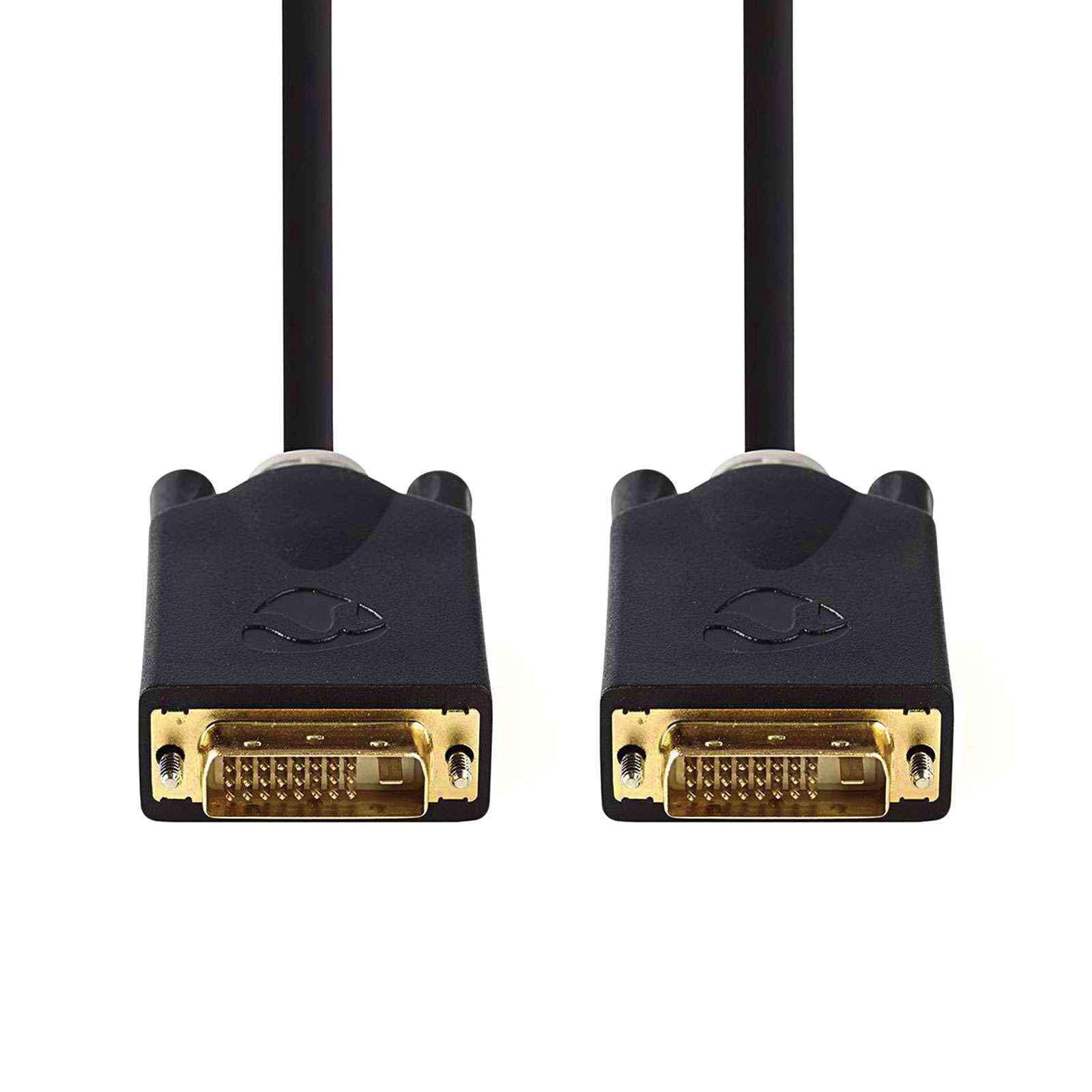 DVI-Kabel 24+1 Dual Link 24K vergoldet 2m - MediaKabel