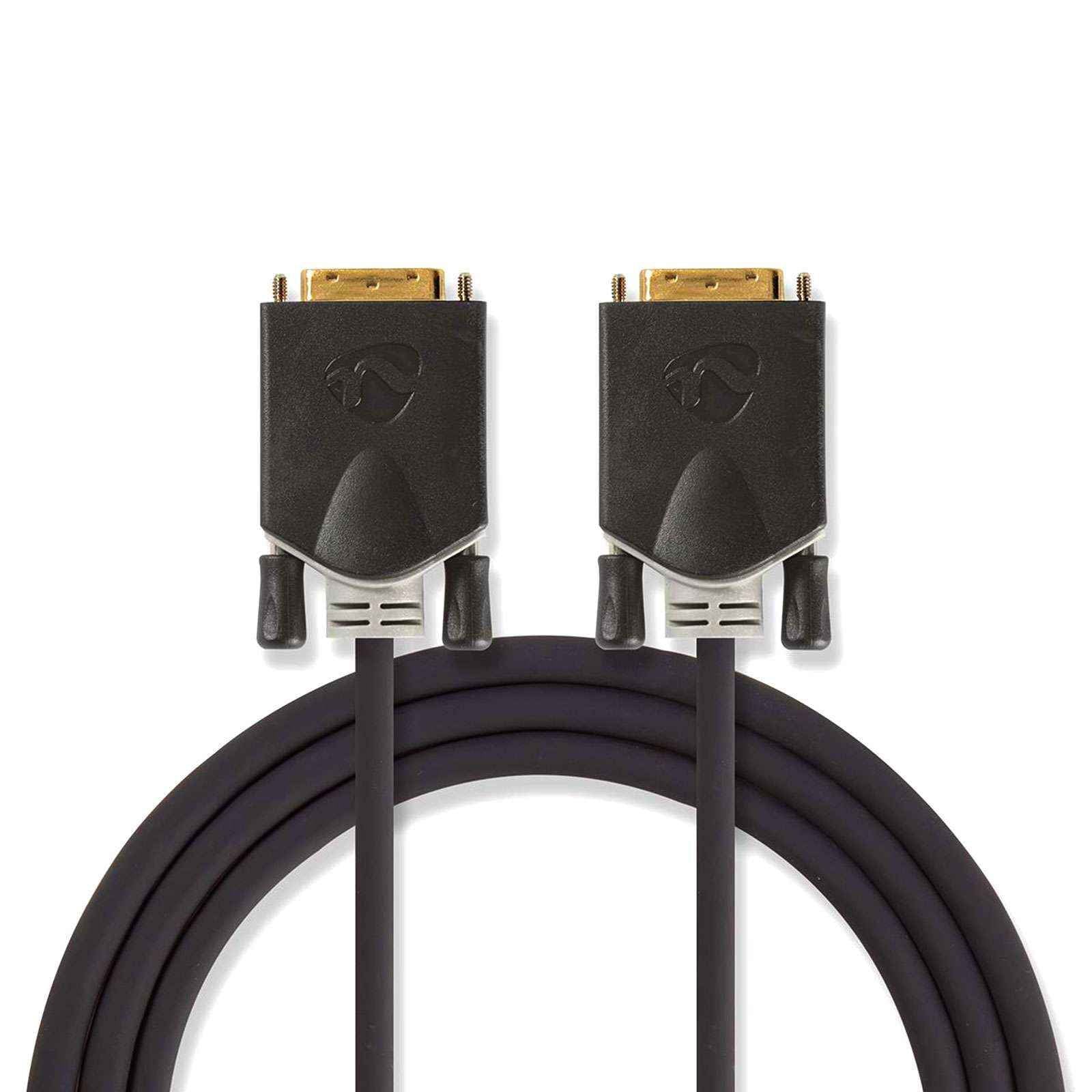 DVI-Kabel 24+1 Dual Link 24K vergoldet 2m - MediaKabel