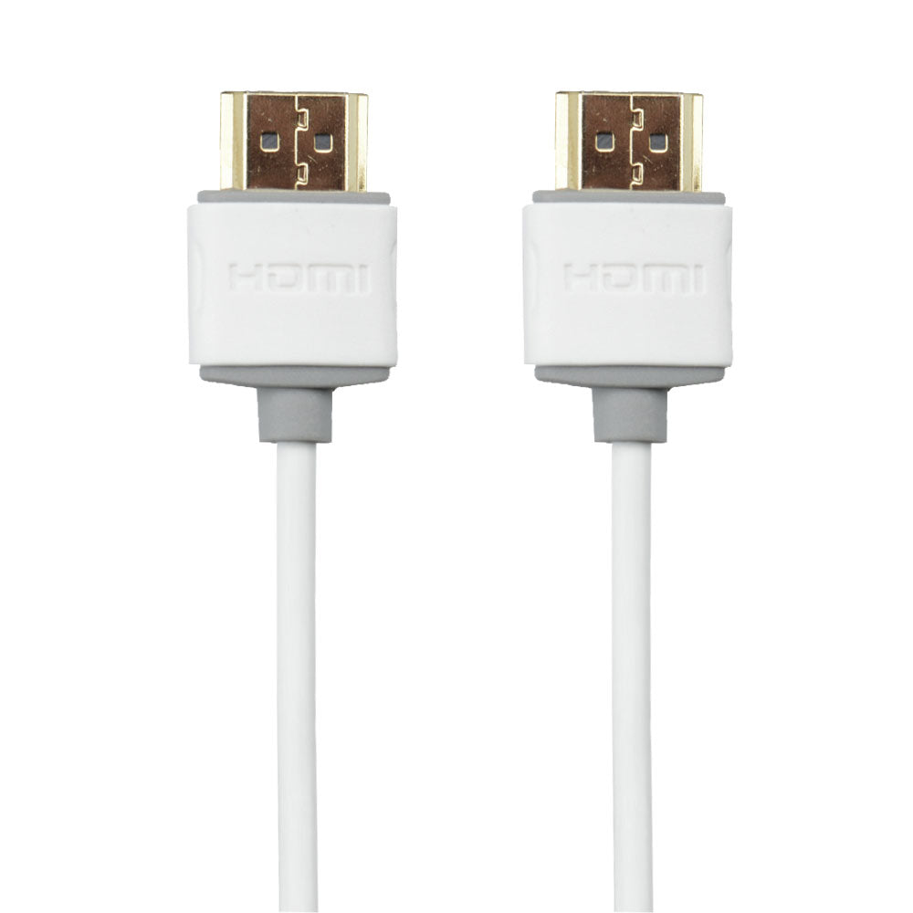 HDMI Kabel Stecker - Stecker weiß slim 2m - MediaKabel