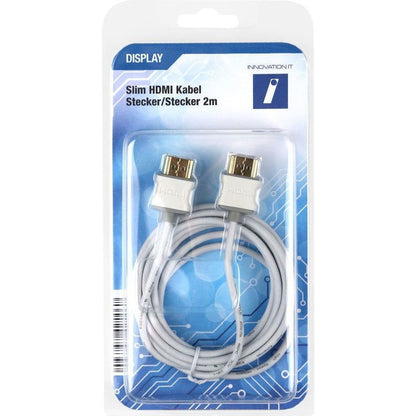 HDMI Kabel Stecker - Stecker weiß slim 2m - MediaKabel