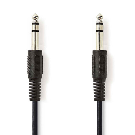 Klinkenkabel 6,35mm Stecker - Stecker schwarz - MediaKabel