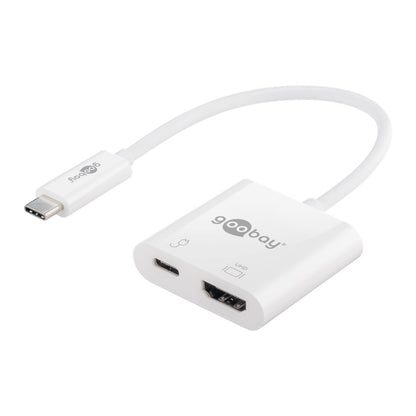 Adapter USB-C - Multiport (HDMI, USB-C) Weiß