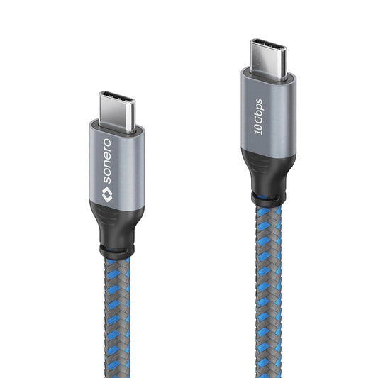 Premium USB 3.2 Kabel Stecker C - Stecker C 100W 10Gbps Aluminium 1m