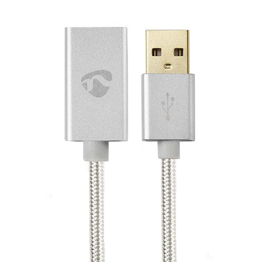 USB 2.0 Kabel Stecker A - Buchse A vergoldet 2m