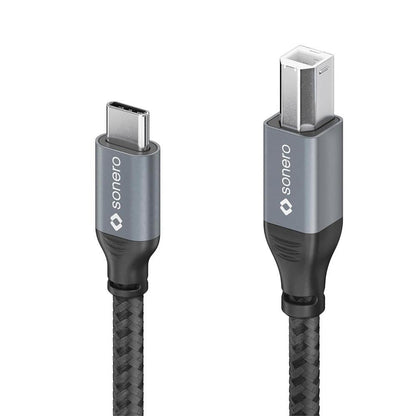 Premium USB 2.0 Kabel Stecker C - Stecker B Aluminium - MediaKabel