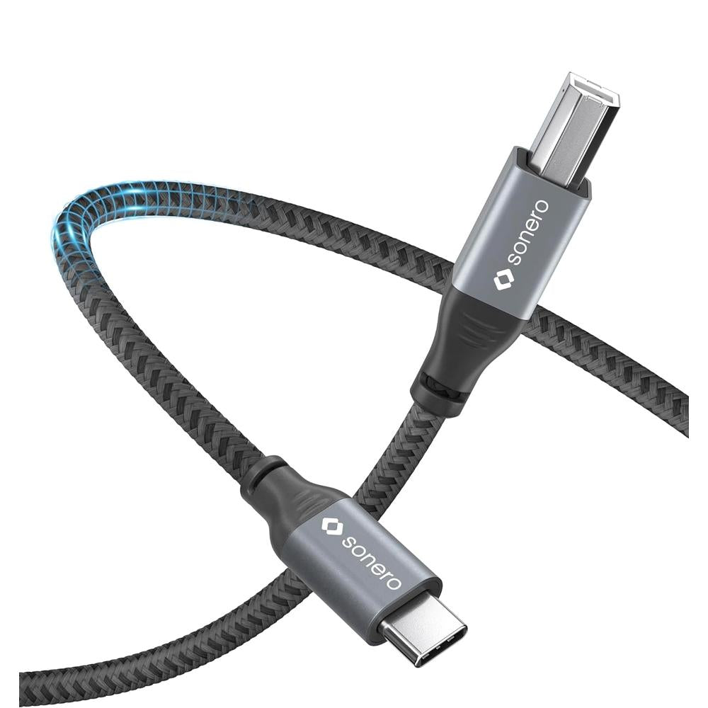 Premium USB 2.0 Kabel Stecker C - Stecker B Aluminium - MediaKabel