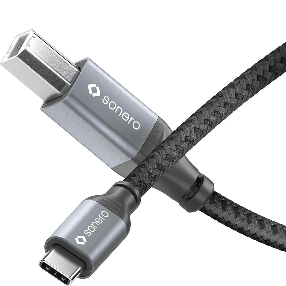 Premium USB 2.0 Kabel Stecker C - Stecker B Aluminium - MediaKabel
