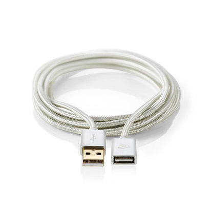 USB 2.0 Kabel Stecker A - Buchse A vergoldet 2m - MediaKabel