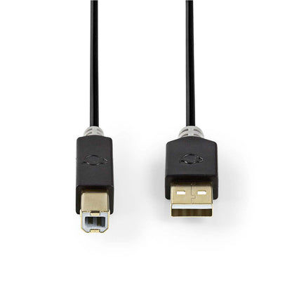USB 2.0 Kabel Stecker A - Stecker B Premium Gold - MediaKabel