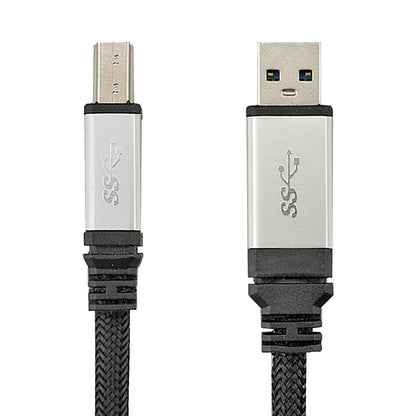 USB 3.2 Kabel Stecker A - Stecker B Sleeve 1,8m - MediaKabel