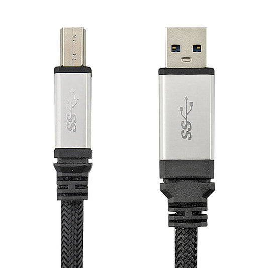USB 3.2 Kabel Stecker A - Stecker B Sleeve 1,8m - MediaKabel