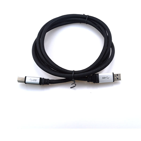USB 3.2 Kabel Stecker A - Stecker B Sleeve 1,8m - MediaKabel