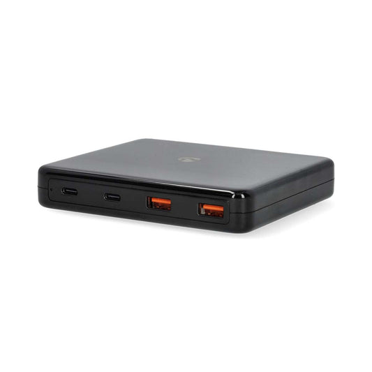 USB Ladegerät 65W USB-A USB-C GaN Kabel schwarz - MediaKabel