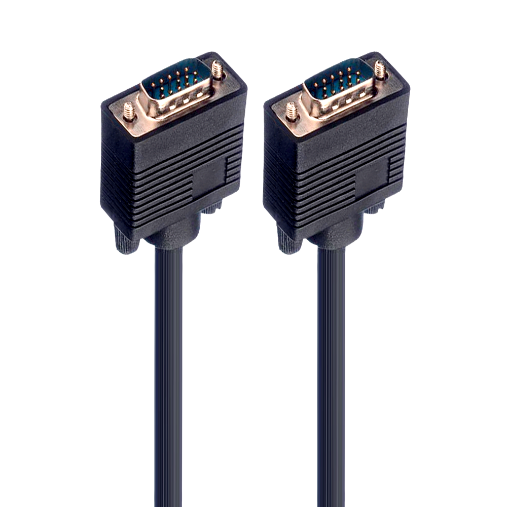 VGA-Kabel 15-polig Stecker - Stecker schwarz - MediaKabel