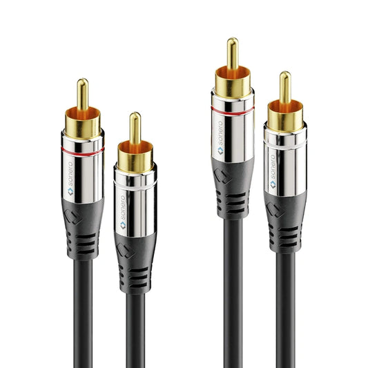 Cinchkabel 2x Stecker - 2x Stecker Premium schwarz