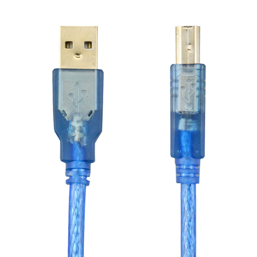 Datenkabel, Ladekabel, USB 2.0, USB A Stecker auf USB B Stecker, 3 Meter, 480 Mbit/s, Blau, MediaKabel